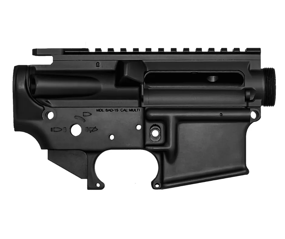 WORKHORSE® FORGED 7075-T6 UPPER AND LOWER RECEIVER SET STRIPPED, BLACK ANODIZED - AR15 BLEMISHED