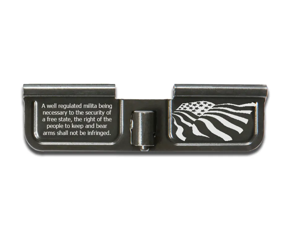 ENGRAVED EJECTION PORT COVER AR15/M16/M4  - 2ND AMENDMENT