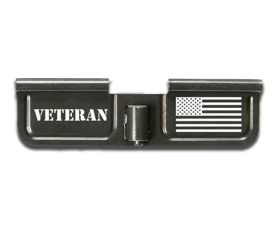 ENGRAVED EJECTION PORT COVER AR15/M16/M4  - VETERAN FLAG