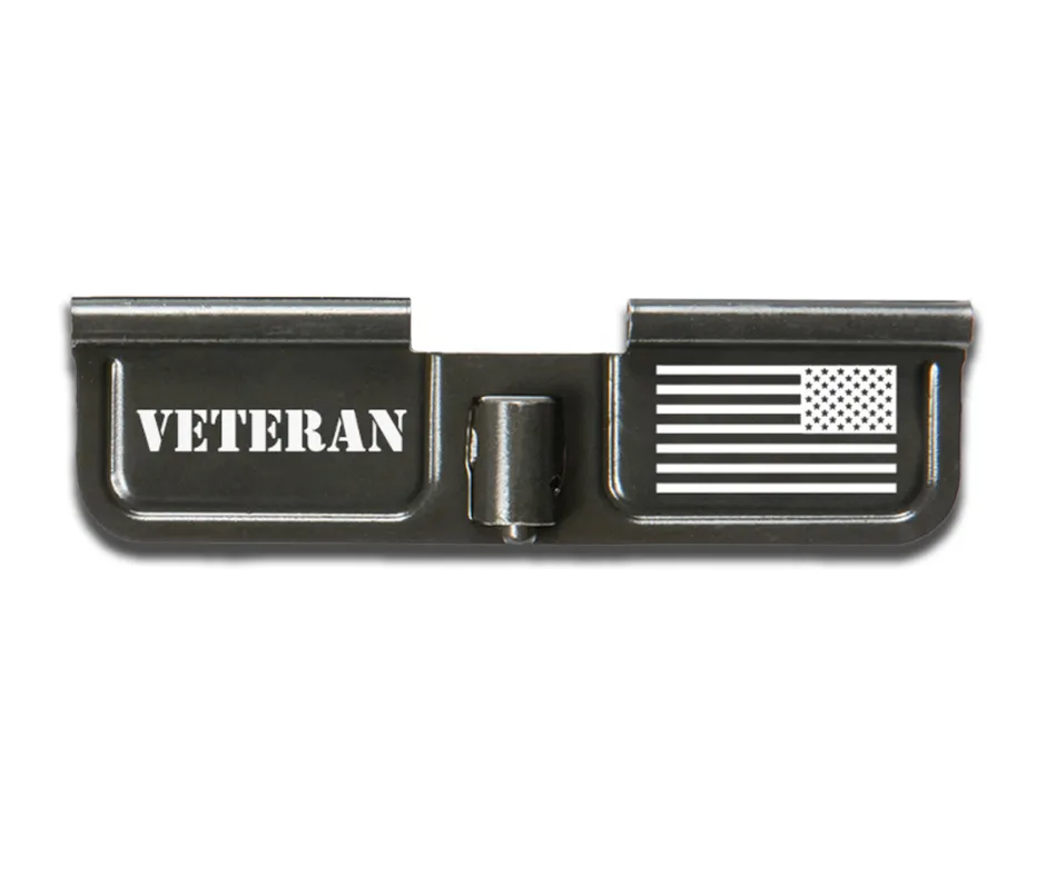 ENGRAVED EJECTION PORT COVER AR15/M16/M4  - VETERAN STARS