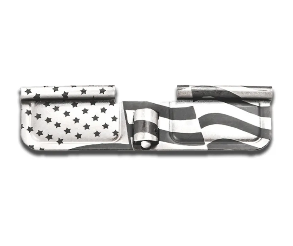 ENGRAVED EJECTION PORT COVER AR15/M16/M4  - WAVING AMERICAN FLAG