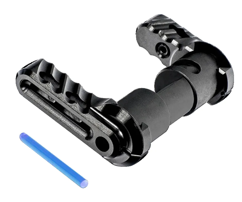 BAD-ASS ELITE AMBIDEXTROUS SAFETY SELECTOR KIT - LIGHTWEIGHT BILLET ALUMINUM STANDARD AND SHORT LEVERS, REVERSIBLE 90/60 DEGREES, WITH FIBER OPTIC CHANNEL