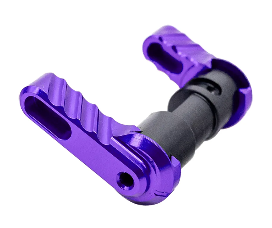 BAD-ASS LITE LIGHTWEIGHT AMBIDEXTROUS SAFETY SELECTOR KIT - ANODIZED PURPLE - REVERSIBLE 90/60 DEG