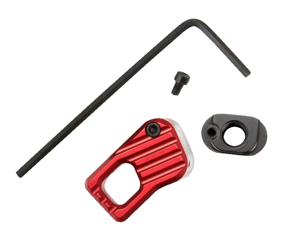 [BAD-EMMR-L-RED] ENHANCED MODULAR MAGAZINE RELEASE - LARGE FINGER PAD KIT - ANODIZED RED