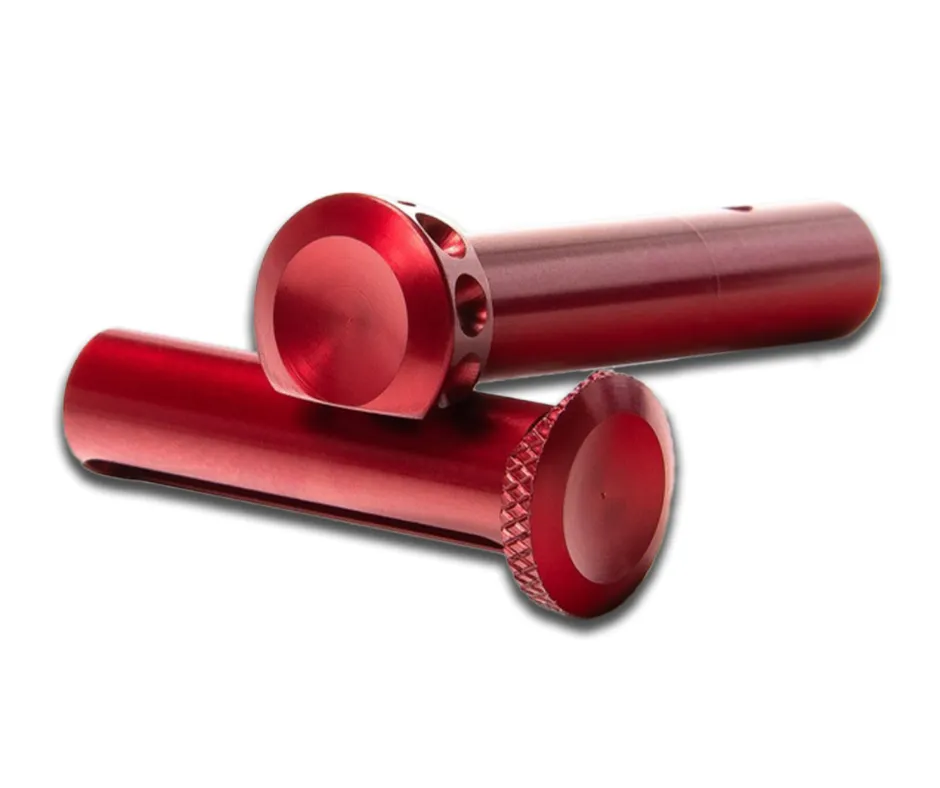 [BAD-EPS-AL-RED] ENHANCED PIN SET - ALUMINUM 7075-T6 PIVOT & TAKEDOWN PINS - RED ANODIZED - AR15/M16/M4