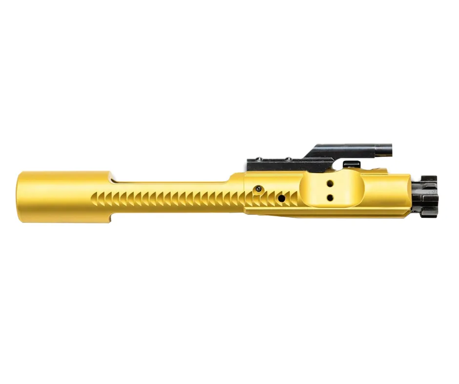 [BAD-BCG-M16-TIN] M16 FULL AUTO BOLT CARRIER GROUP, 9310 BOLT, 8620 CARRIER, TiN PVD GOLD FINISH