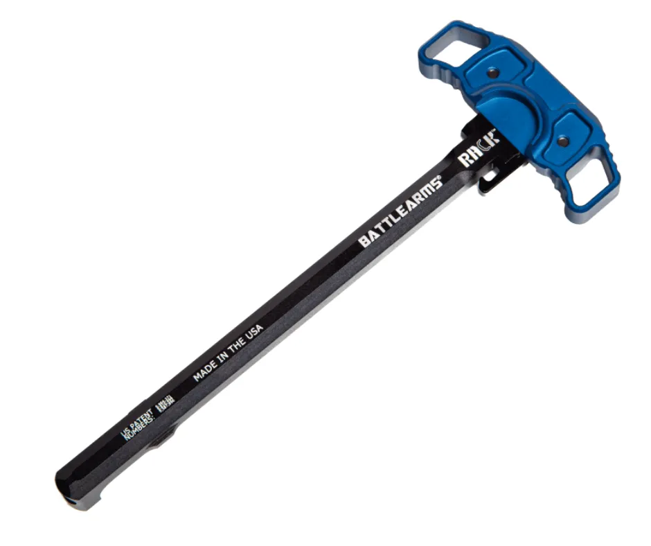 RACK MONOLITHIC AMBIDEXTORUS CHARGING HANDLE FOR AR15/M4/M16 - SIZE D - ANODIZED BLUE