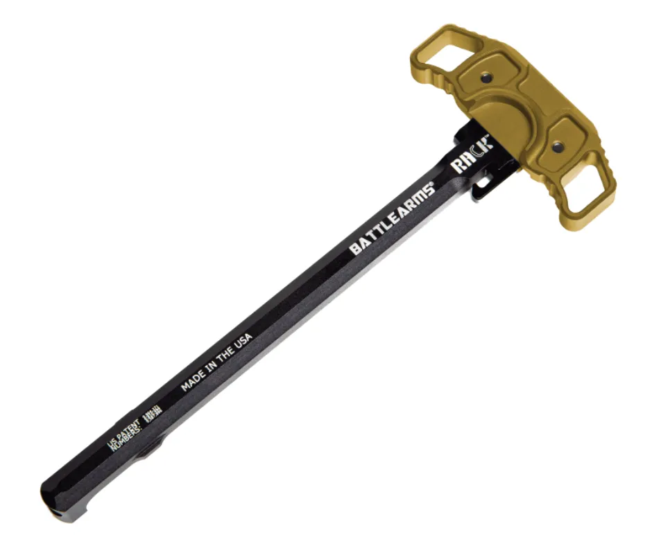 RACK MONOLITHIC AMBIDEXTORUS CHARGING HANDLE FOR AR15/M4/M16 - SIZE D - ANODIZED GOLD