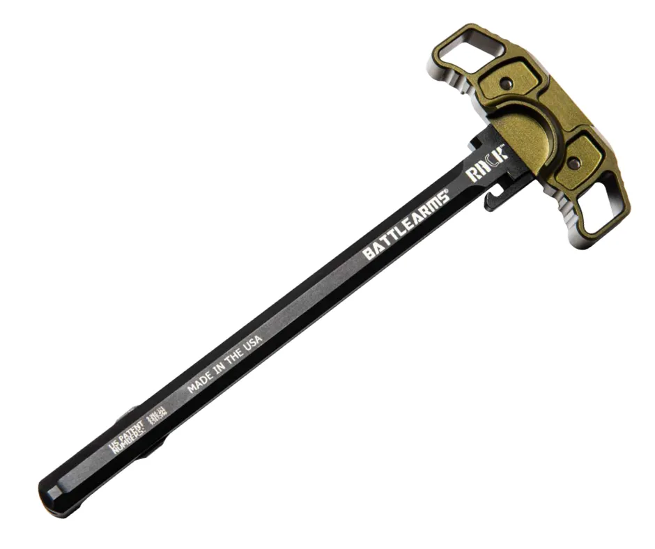 RACK MONOLITHIC AMBIDEXTORUS CHARGING HANDLE FOR AR15/M4/M16 - SIZE D - ANODIZED OD GREEN