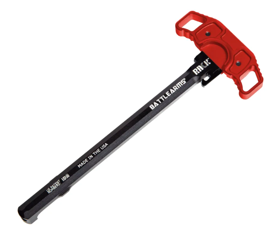 [BAD-RACK-15-D-RED] RACK MONOLITHIC AMBIDEXTORUS CHARGING HANDLE FOR AR15/M4/M16 - SIZE D - ANODIZED RED