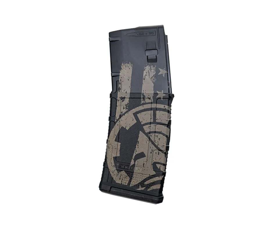 [BA-LS-MAG-LOGO-FLAG] AR15/M16/M4 CUSTOM ENGRAVED PMAG BAD FLAG