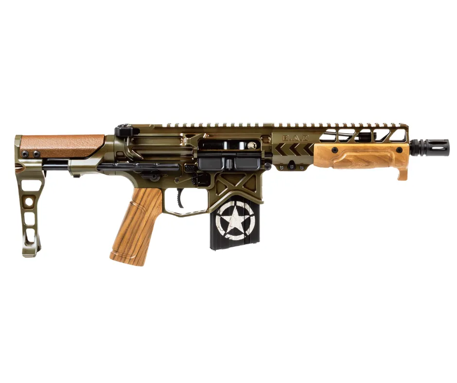 [TANKER-556-P] TANKER® 7.5" 5.56MM PISTOL, WWII THEMED, FRENCH WALNUT FURNITURE